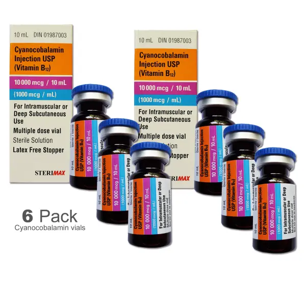 Vitamin B12 - 10 ml Multiple Dose Vials (6 pack)